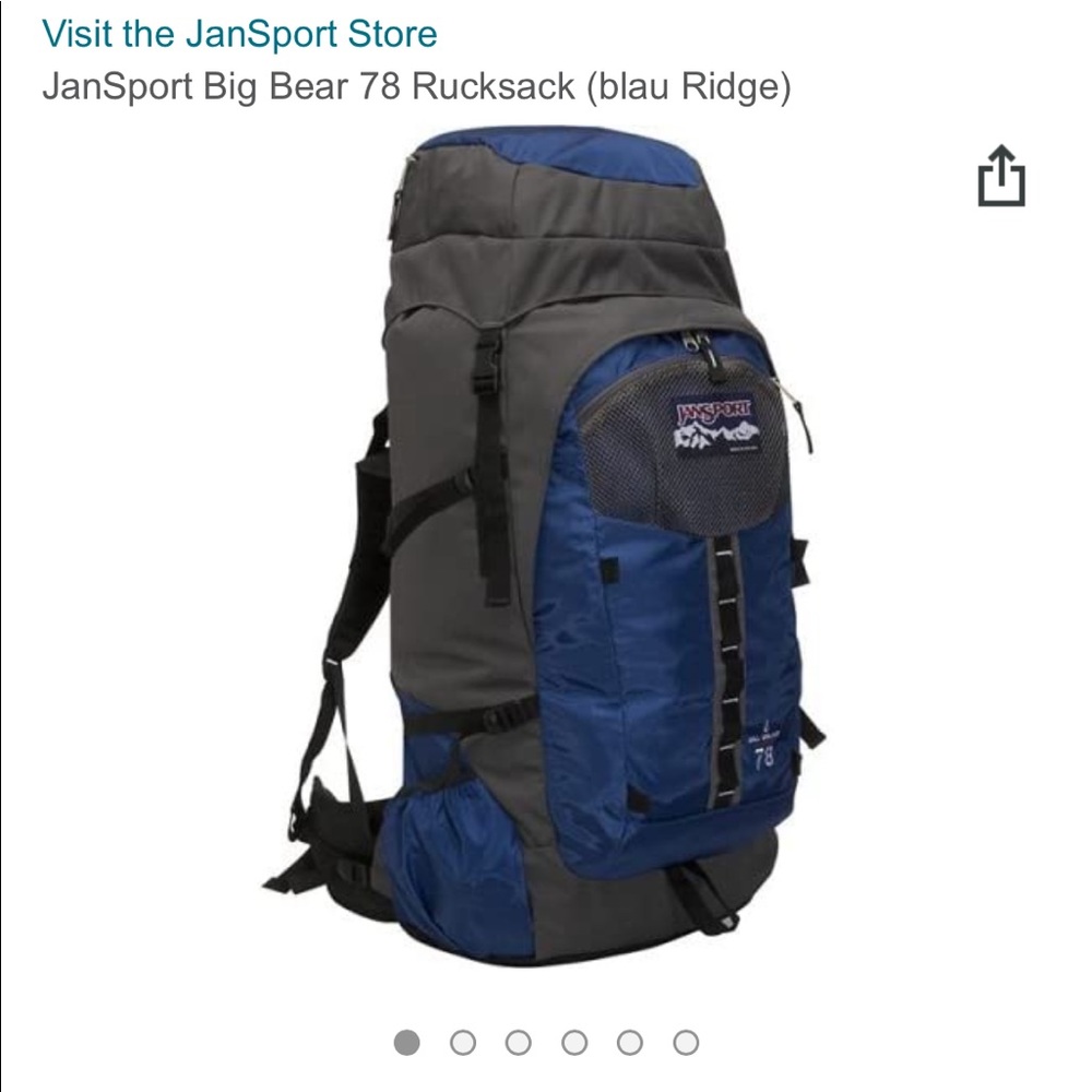 JANSPORT big bear 78 L backpacking bag